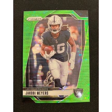 Jacobi Meyers 2024 Panini Prizm #151 Green Neon Pulsar Raiders