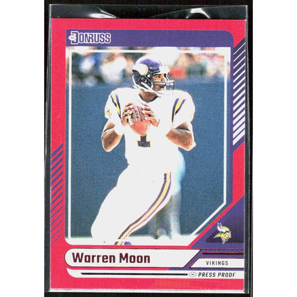 Warren Moon 2024 Donruss Press Proof Red #126 Minnesota Vikings