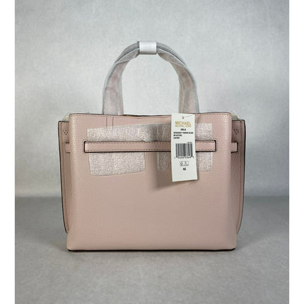 Michael Kors Emilia Small Pebbled Leather Satchel Powder Blush NWT MSRP $498