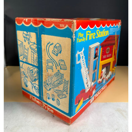 Fisher-Price Fire Station Complete with Original Box Vintage Play Family Toy