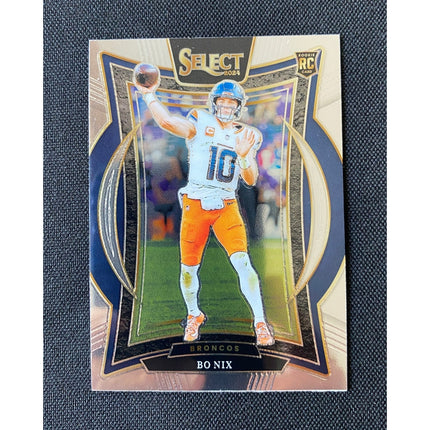 2024 Panini Select Bo Nix #30 Silver Prizm Concourse RC Broncos
