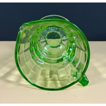 Federal Green Uranium Depression Glass 4" Pitcher