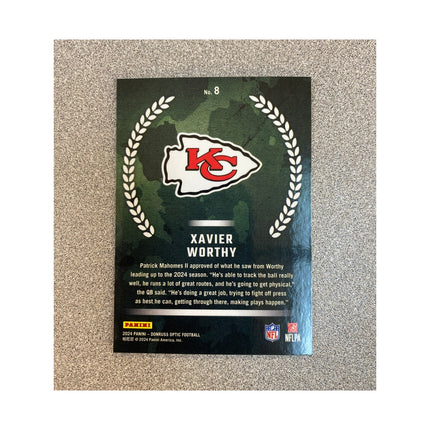 2024 Donruss Optic Xavier Worthy RC #8 Rookie Recruits Insert Chiefs