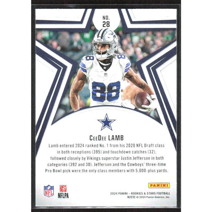 CeeDee Lamb 2024 Panini Rookies & Stars Longevity #28 Dallas Cowboys
