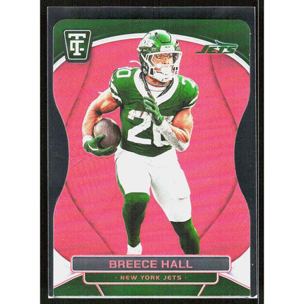 Breece Hall 2024 Panini Totally Certified Mirror Plat Red Die Cut #69 SN NY Jets