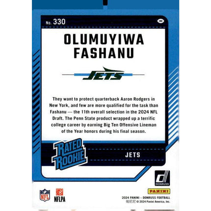 Olumuyiwa Fashanu 2024 Donruss #330 RC New York Jets