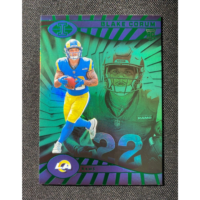 2024 Panini Illusions Blake Corum RC #54 Rams Emerald Rookie
