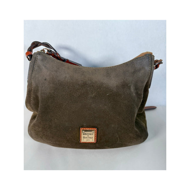 Dooney & Bourke Tracy Crossbody Bag – Brown Leather & Velour with Dust Bag