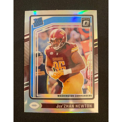 Jer’Zhan Newton 2024 Donruss Optic #252 RC Rated Rookie Silver Holo Bears