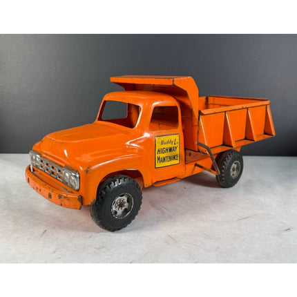 Buddy L Dump Highway Maintenance Truck – Orange Metal Toy
