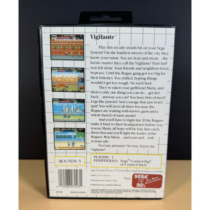 Vigilante Sega Genesis Cartridge Vintage Action Beat ‘Em Up Game