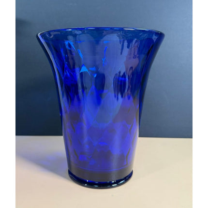Fenton Art Glass 2010 Dad's Day Out Vase 2744EE Cobalt Hand Painted 8" OB