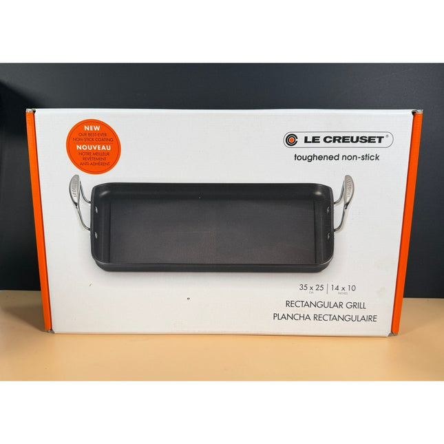 Le Creuset Signature Cast Iron 14x10 Rectangular Grill Pan NIB