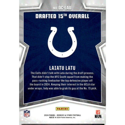 Laiatu Latu 2024 Panini Rookies & Stars Draft Class #DC-LAU Indianapolis Colts