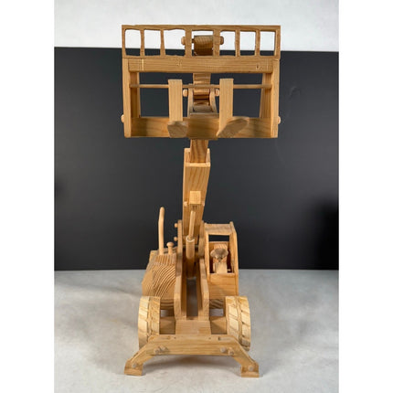 Handmade Wooden Forklift by Kaye Munshower Working Lift Toy Shop 24"