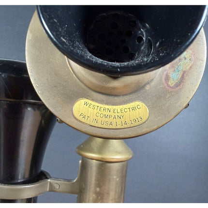 Vintage Western Electric Brass Candlestick Telephone Working