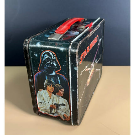 1977 Star Wars Lunchbox w/ Thermos VTG Tin King-Seeley Thermos Co Collectible