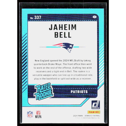 Jaheim Bell 2024 Donruss #337 RC New England Patriots