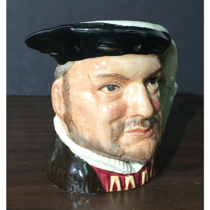Royal Doulton Henry VIII Toby Jug #D6648 1975 Miniature Mug 2.75" Porcelain