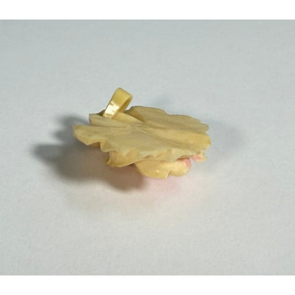 Vintage Resin Sculpted Flower Pendant Floral Jewelry Collectible