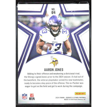 Aaron Jones 2024 Panini Rookies & Stars #64 Minnesota Vikings
