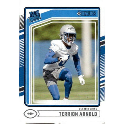 Terrion Arnold 2024 Donruss Optic Rated Rookies Preview Red Green #371 RC Lions