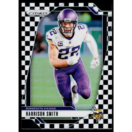 Harrison Smith 2024 Panini Prizm Black and White Checker #190 Minnesota Vikings