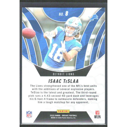 Isaac TeSlaa 2025 Panini Mosaic Elevate #8 Detroit Lions