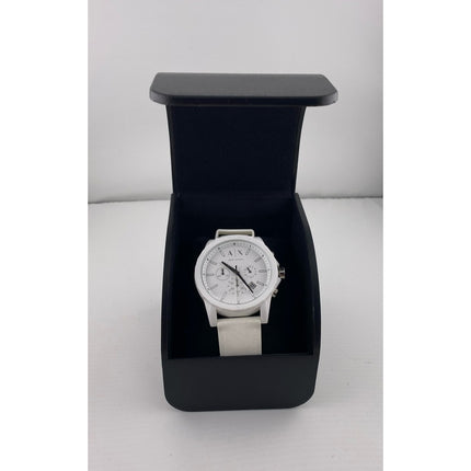 Armani Exchange AX1325 Chronograph Wristwatch – 44mm Black Silicone, Working!