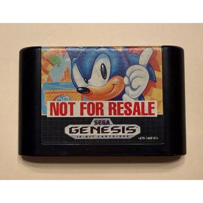 Sega Sonic the Hedgehog Not for Resale Sega Genesis Game Cartridge