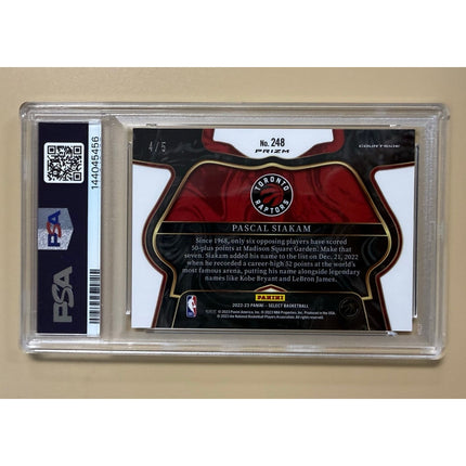 2022 Panini Select Pascal Siakam #248 Green Disco – PSA 9 (4/5)
