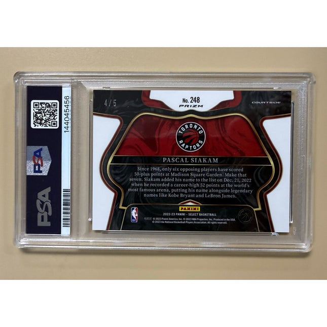 2022 Panini Select Pascal Siakam #248 Green Disco – PSA 9 (4/5)