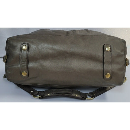 Coach Asley Leather Convertible Gunpowder Satchel Shoulder Bag MSRP $400