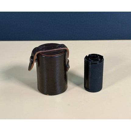 Vintage Nikon Camera Cartridge w/ Original Leather Japan Case
