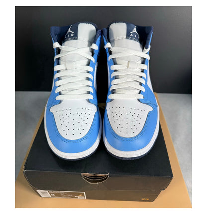 Nike Air Jordan 1 Mid DQ8426-405 Size 8 NIB Blue White Sneakers