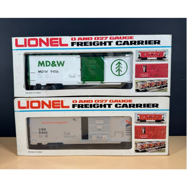 Lionel Boxcar Chattahoochee 6-9405 Minnesota Dakota Western 6-9416 O 27 Gauge
