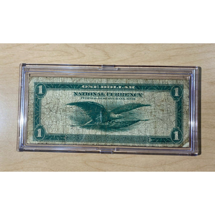 $1 Series 1918 Green Eagle Federal Reserve Bank Note #737 PCS,  Wood Display Box