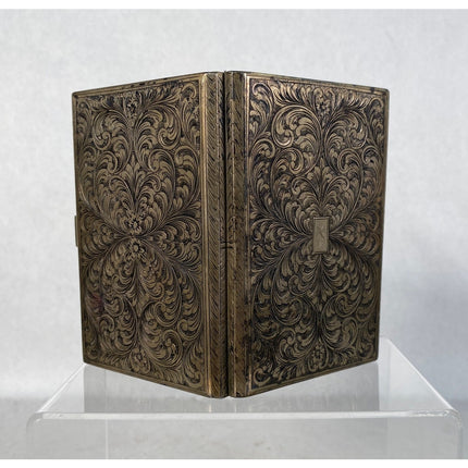 Vintage 800 Silver “L” Monogram Engraved Cigarette Case – 5.7 ozt