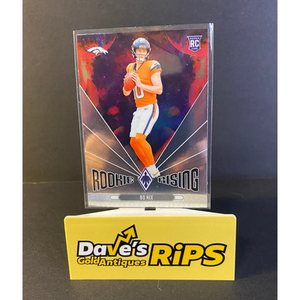 Bo Nix 2024 Panini Phoenix #RR-BNX Rookie Rising RC Broncos