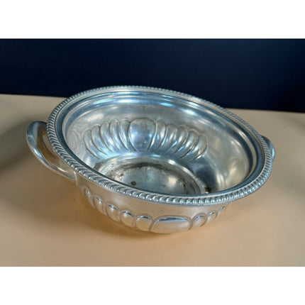 4 Star Admiral International Silver Soldered Serving Bowl 9" Vintage