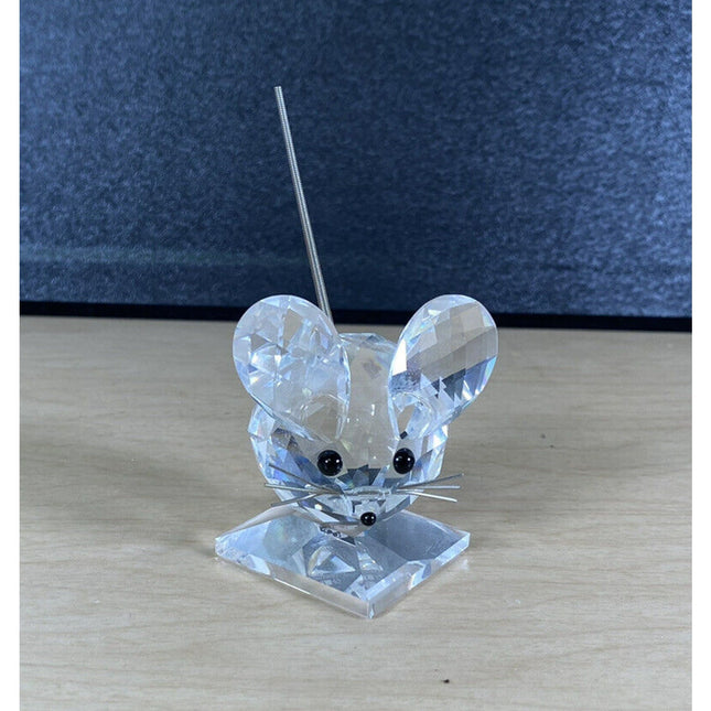 Swarovski Crystal 2 1/2” Mouse with Tail and Whiskers