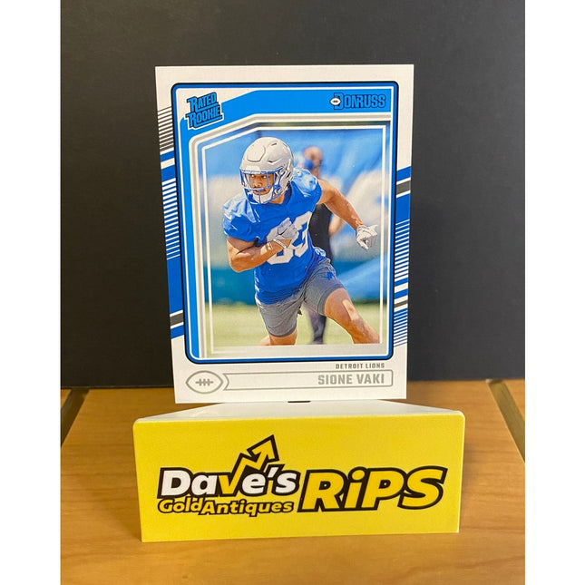 Sione Vaki 2024 Donruss #332 Rated Rookie RC Card Detroit Lions