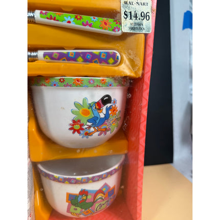 Kellogg's Gift Set 4 Deep Ceramic Bowls & Spoons New in Box
