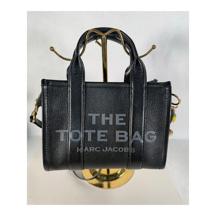 Marc Jacobs The Mini Tote Black Leather Crossbody Bag with Dust Cover MSRP $395