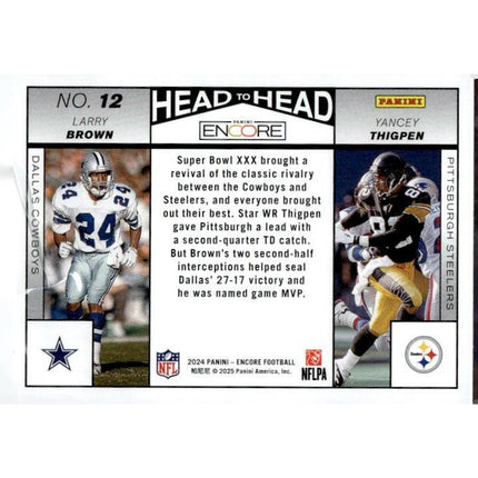 Yancey Thigpen / Larry Brown 2024 Panini Encore Head to Head #12