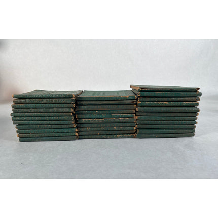 Circa 1920s Leather Library – 32 Classic Authors Miniature Books