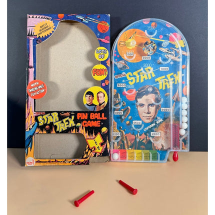 1976 Star Trek Pinball Game AHI Azrak-Hamway Kirk Vintage Handheld Toy w/ Box