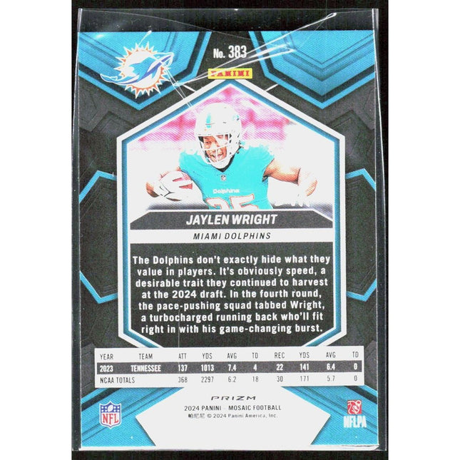 Jaylen Wright 2024 Panini Mosaic Mosaic #383 Miami Dolphins