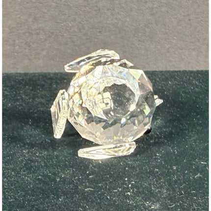 Swarovski Crystal Sparrow Figurine Silver Beak Signed 1” Bird
