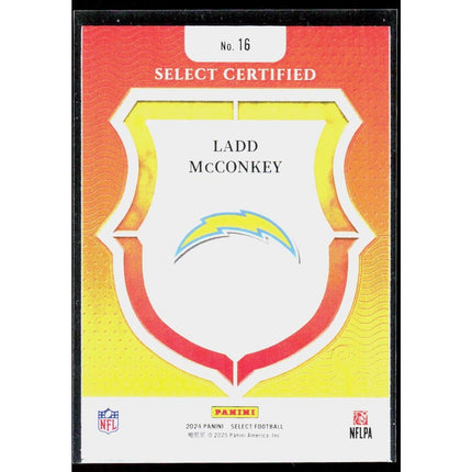 Ladd McConkey 2024 Panini Select Select Certified Rookies #16 LA Chargers